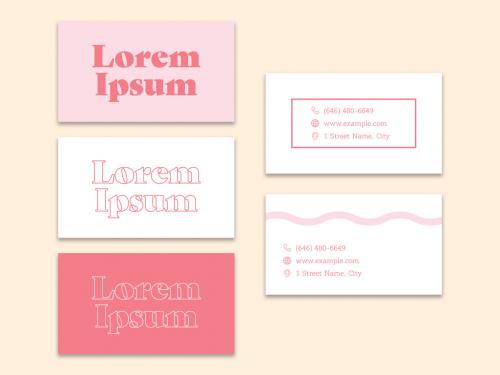 Pink Business Card Layouts - 348321751