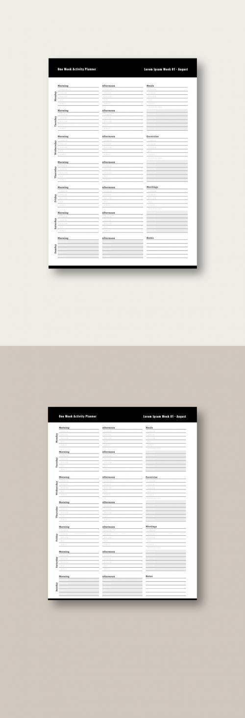 Activity Planner Layout - 348322063