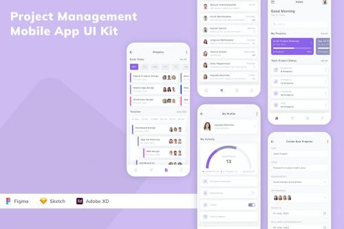 Project Management Mobile App UI Kit