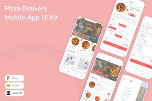 Pizza Delivery Mobile App UI Kit