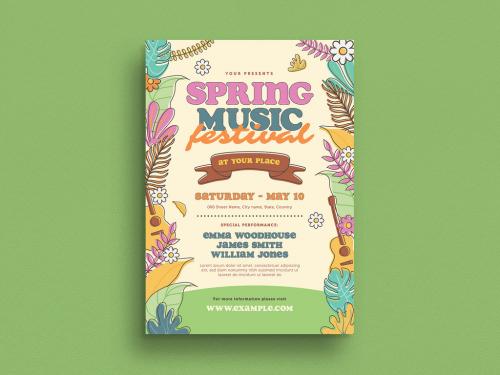 Spring Music Fest Flyer Layout - 348358646
