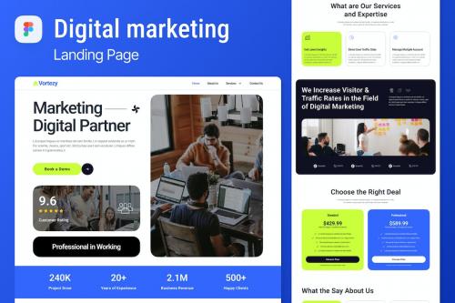 Digital Marketing Landing Page Figma