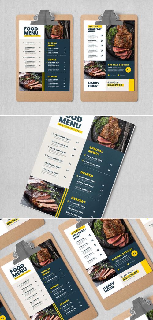 Restaurant Food Menu Layout - 348358651