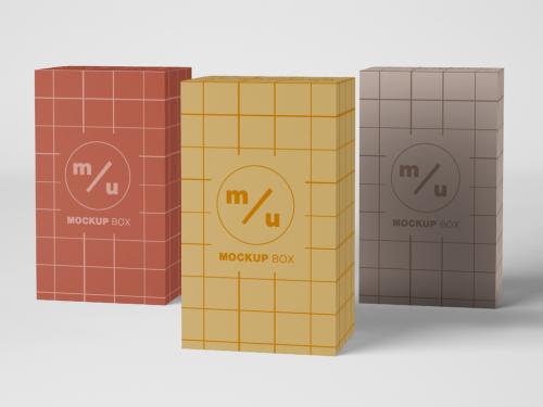 Three Paper Boxes Packaging Mockup - 348976256