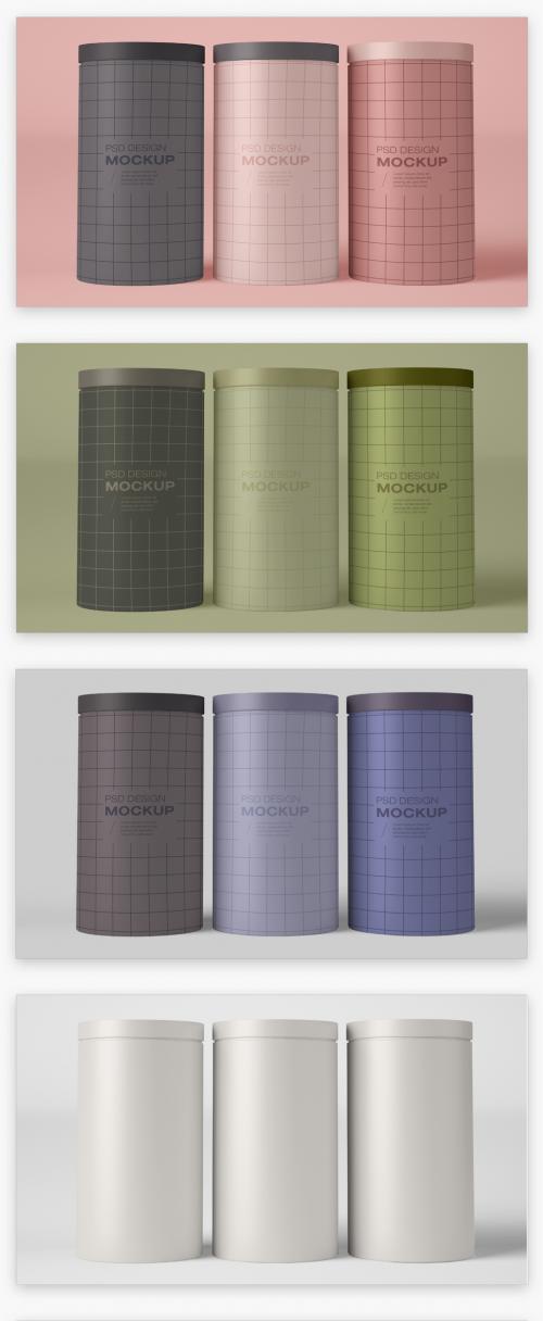 Three Tin Cans Mockup - 348978055