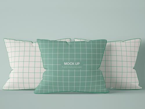 Three Square Pillow Mockup
 - 348978116