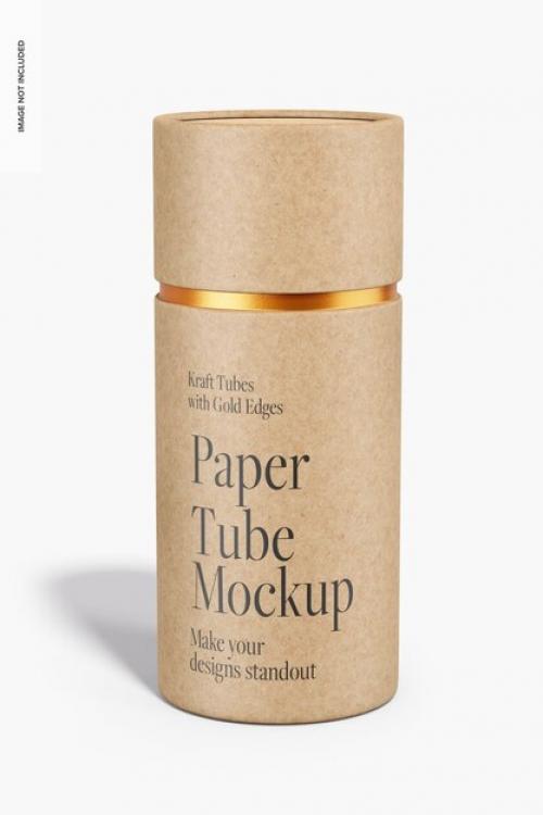 Medium Paper Tube Mockup Front View