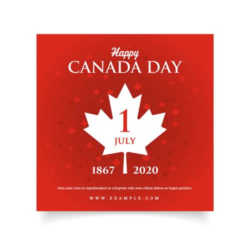 Canada Day Social Media Post Layout - 350310728