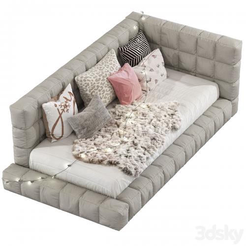 Bed Baldwin Lounge Corner Upholstered Bed 220