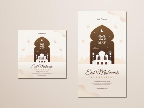 Eid Mubarak Social Media Layouts - 350365014