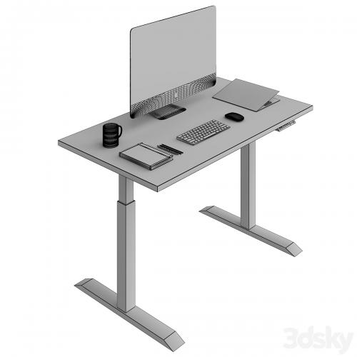 Black lift desk