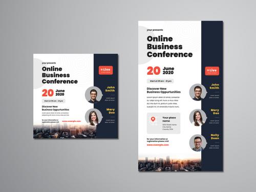 Online Business Conference Social Media Layouts - 350365050