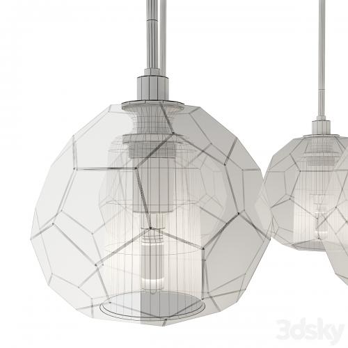 RH modern boule de cristal chandelier