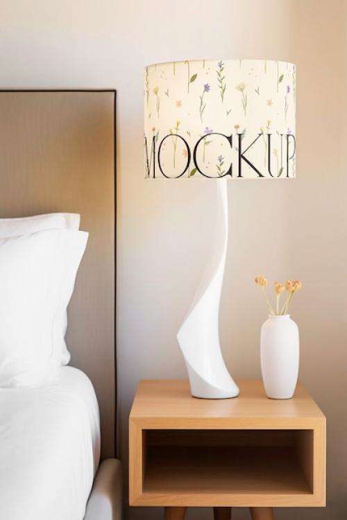 Bedroom Lamp Design Mockup