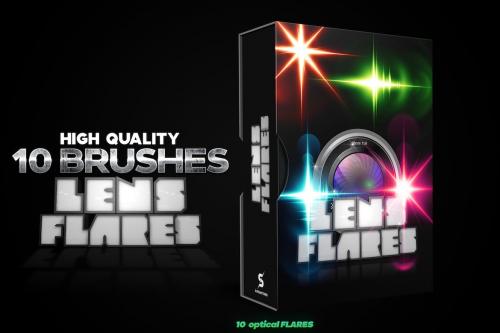 Optical Flares Photoshop Brushes