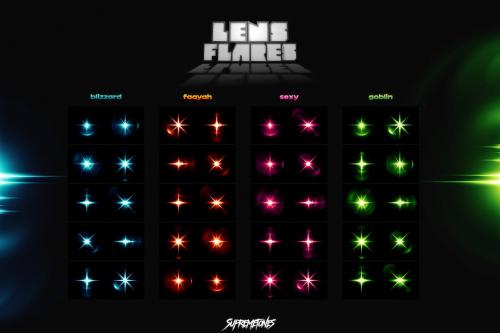 Optical Flares Photoshop Brushes