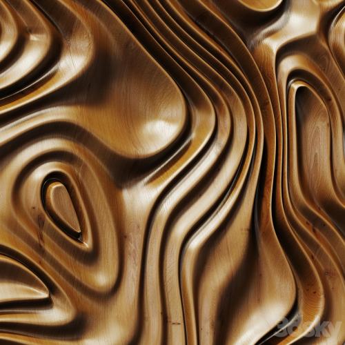 Parametric liquid wood line panel n1