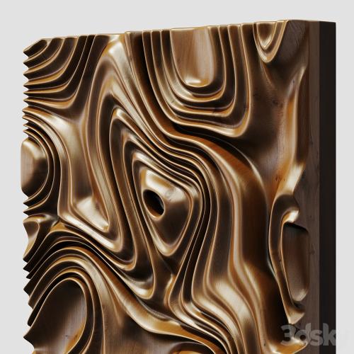 Parametric liquid wood line panel n1