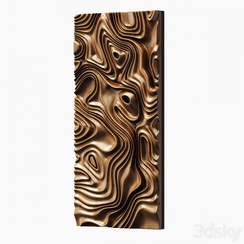 Parametric liquid wood line panel n1