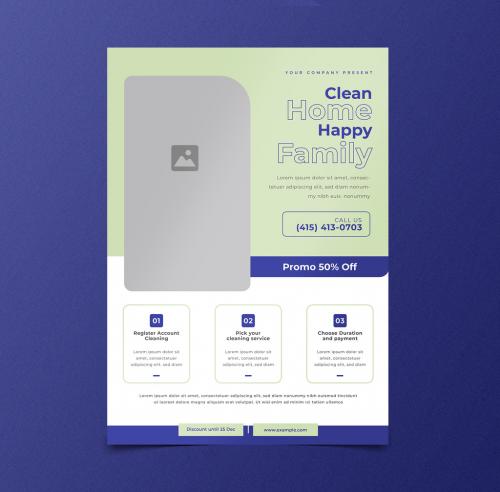 Cleaning Service Flyer Layout - 350660467