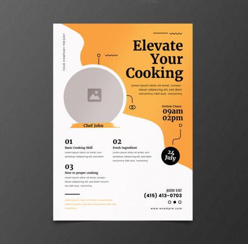 Cooking Class Flyer Layout - 350660485