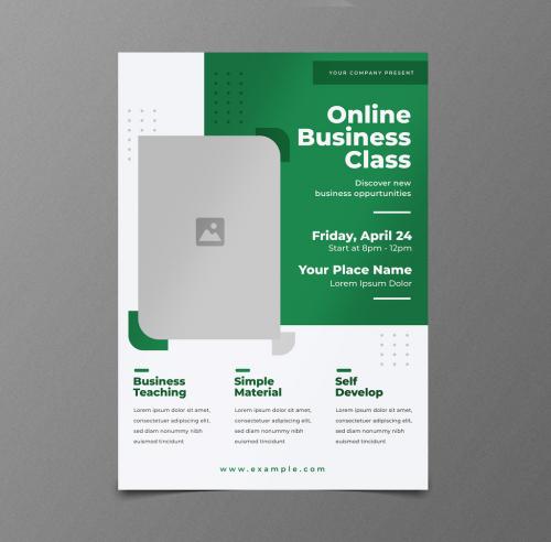 Online Company Class Flyer Layout - 350660723