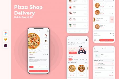 Pizza Shop & Delivery Mobile App UI Kit