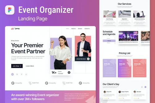 Event Organizer Landing Page Figma