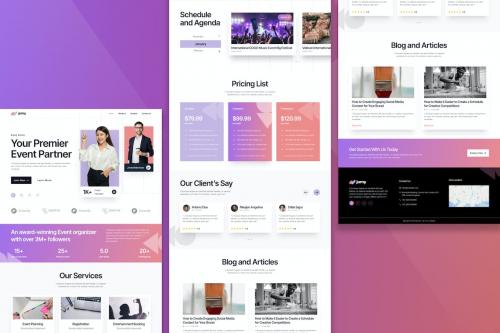 Event Organizer Landing Page Figma