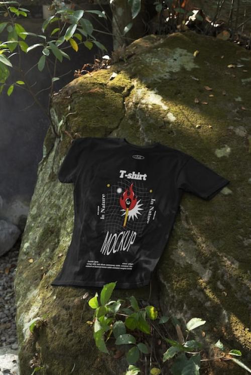 Cool Tshirt In Nature Mockup