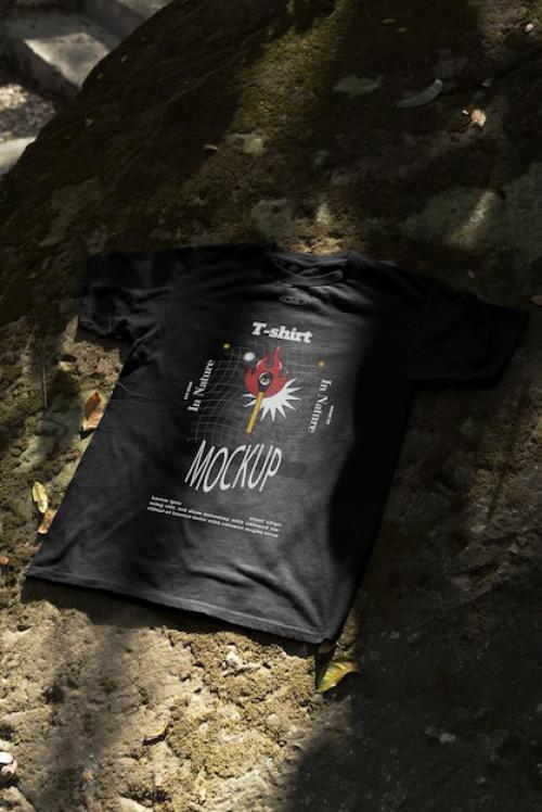 Cool Tshirt In Nature Mockup