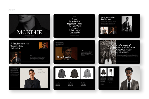 Mondue Aesthetic Fashion Catalogue Powerpoint