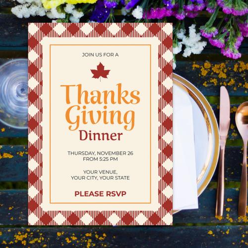 Thanksgiving Day Party Invitation Layout - 350983804