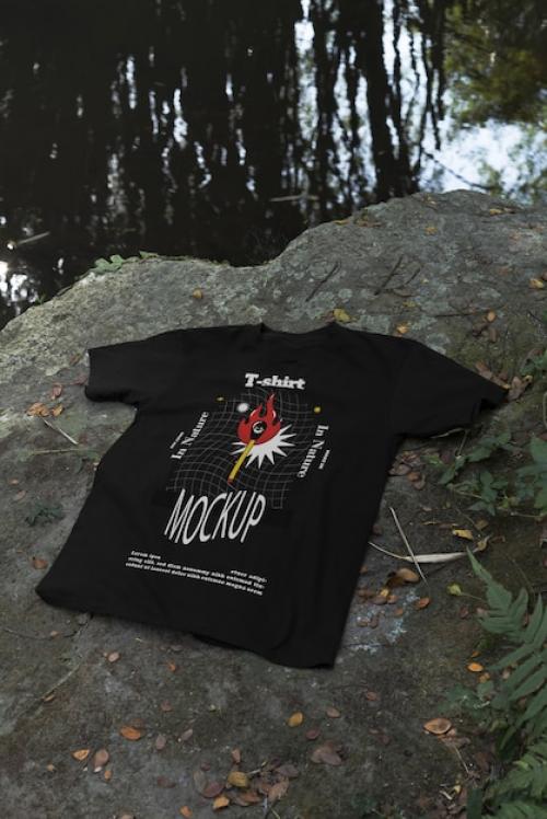 Cool Tshirt In Nature Mockup