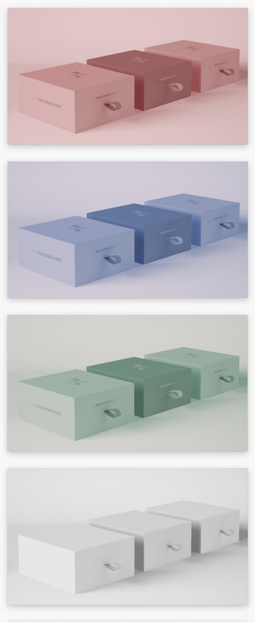 3 Box Packaging Mockup - 351299099