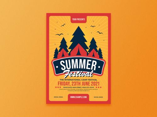 Summer Festival Event Flyer Layout - 351311247