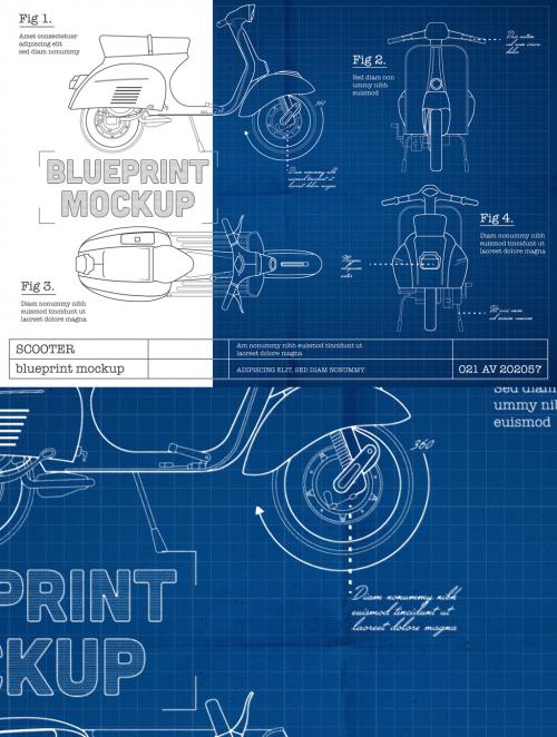 Blueprint Sketch Mockup - 351323187