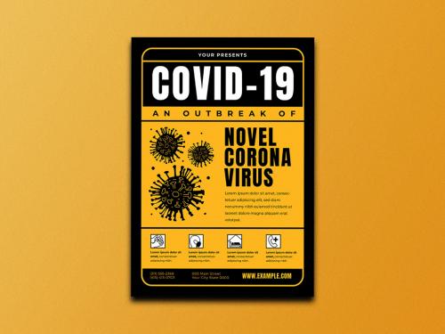 Covid-19 Information Flyer Layout - 351365409