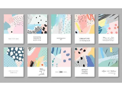 Set of Abstract Posters Layouts - 351653074