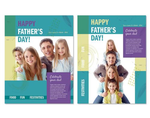 Fathers Day Flyer Layout Set - 351682486