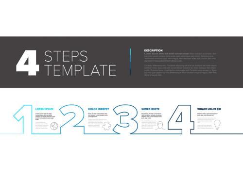 4 Steps Process Infographic - 351703162