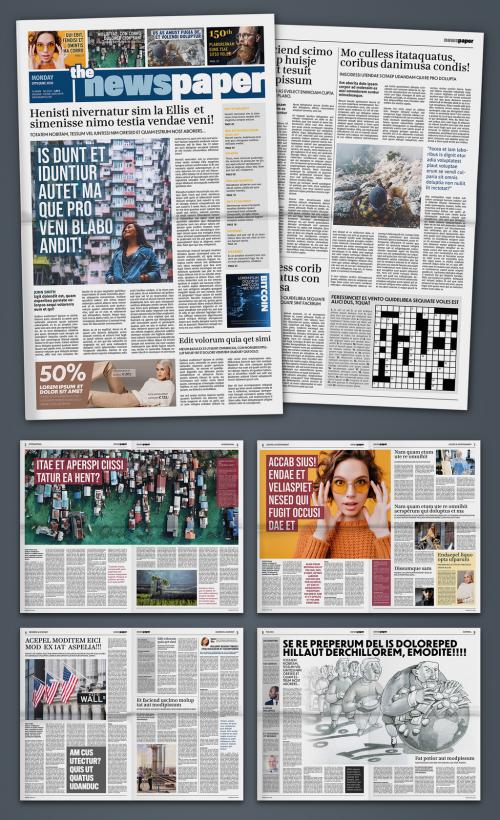 Modern Newspaper Design Layout - 352892871