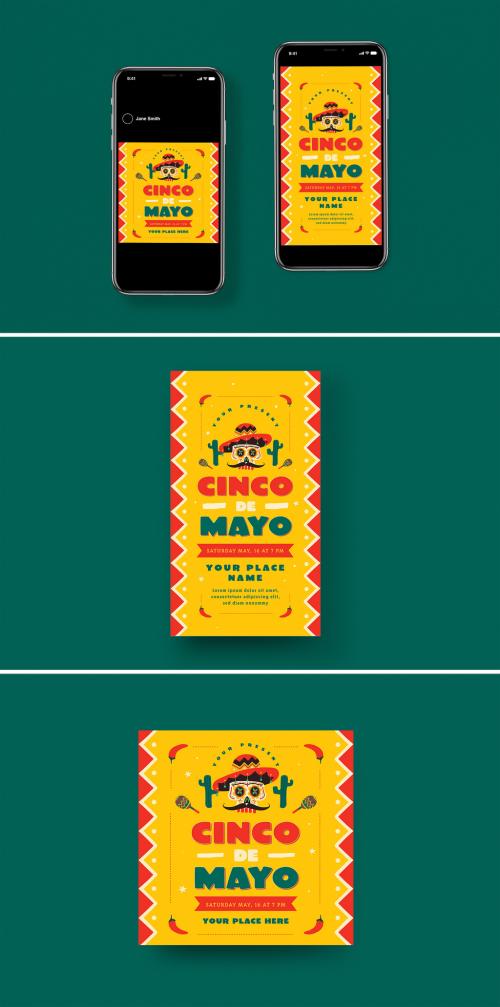 Cinco De Mayo Social Media Post Layout - 352977149