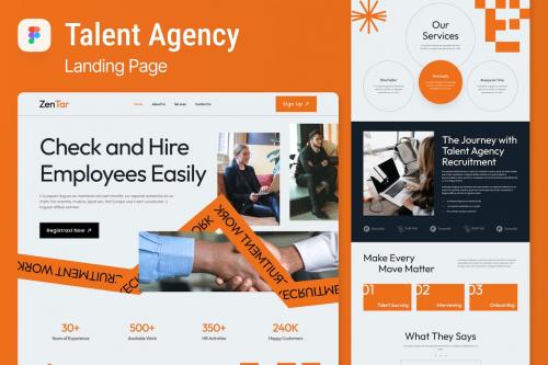 Talent Agency Landing Page Figma