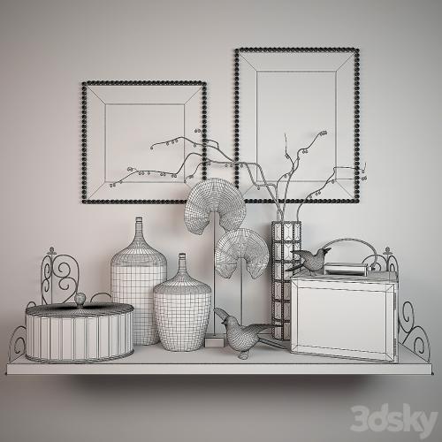 Decorative set with birds