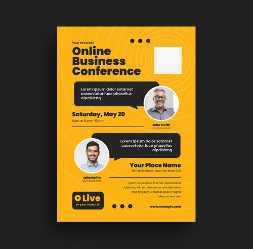 Online Business Conference Flyer Layout - 353221448