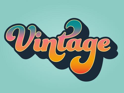 Colorful Vintage Text Effect - 353423521