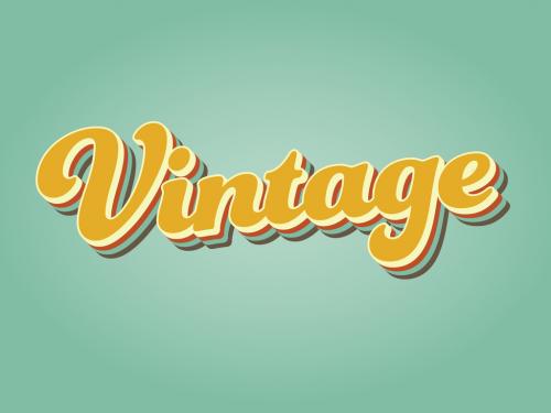 Vintage Layered Text Effect - 353423554