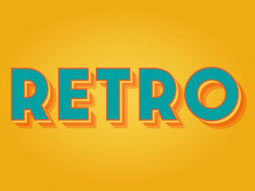 Bold Retro Text Effect - 353423598