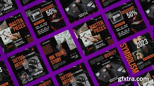 Videohive Tattoo Studio Social Posts 50187111